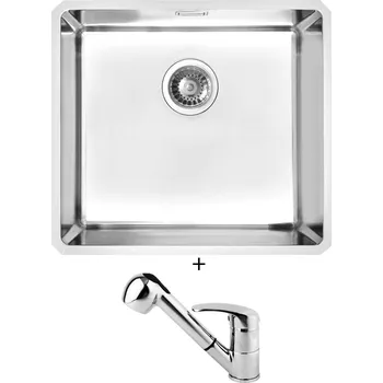 Nerezový dřez Nerezový dřez SET Alveus KOMBINO 40 FS nerez + Alveus OAZA chrom