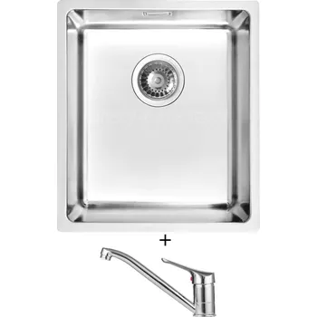 Granitový dřez Dřez pod desku SET Alveus KOMBINO 20 U nerez + Alveus RIVIERA X chrom