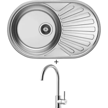 Nerezový dřez Nerezový dřez SET Alveus CIKLO 20 nerez + Alveus ROXA chrom