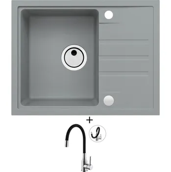 Granitový dřez Granitový dřez SET Alveus INTERMEZZO 30 beton 81 + Alveus MINTAS chrom/černá