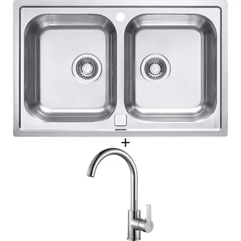 Nerezový dřez Nerezový dřez SET Alveus LINE 90 MAXIM nerez + Alveus TONIA chrom