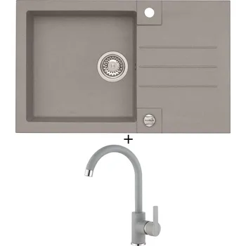 Granitový dřez Granitový dřez SET Alveus ROCK 130 beton 81 + Alveus TONIA beton 81