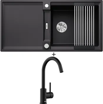 Granitový dřez Granitový dřez SET Blanco ADIRA XL 6 S černá s excentrem 527617 + Blanco MIDA černá matná 526649