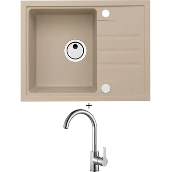 Granitový dřez Granitový dřez SET Alveus INTERMEZZO 30 beige 55 + Alveus TONIA chrom