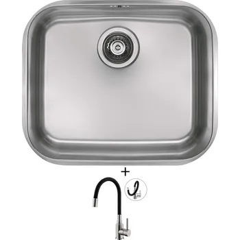 Nerezový dřez Dřez pod desku SET Alveus VARIANT 10/250 nerez + Alveus MINTAS nerez/černá