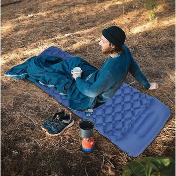 Karimatka Deminas | Komforní nafukovací karimatka s vestavěnou nožní pumpou, kempinková matrace