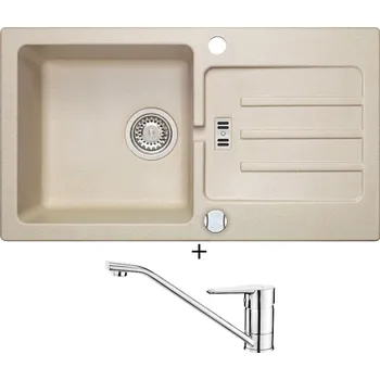 Granitový dřez Granitový dřez SET Alveus VICTORIA 30 beige 55 + Deante CORIO BFC 060M chrom
