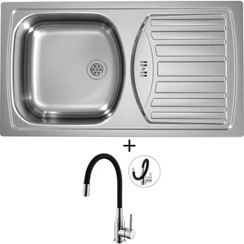 Nerezový dřez Nerezový dřez SET Alveus BASIC 150 nerez + Alveus MINTAS chrom/černá