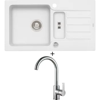 Granitový dřez Granitový dřez SET Alveus NIAGARA 70 white 11 + Alveus TONIA chrom