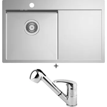 Nerezový dřez Nerezový dřez SET Alveus QUARTO 30 nerez + Alveus OAZA chrom