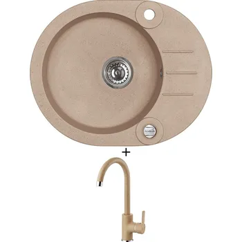 Granitový dřez Granitový dřez SET Alveus ROLL 40 beige 55 + Alveus TONIA beige 55
