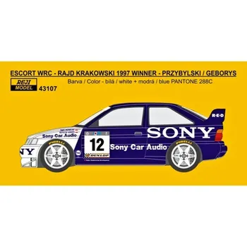 autíčko 1/43 Ford Escort WRC SONY R.Krakowski 1997 winner