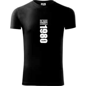 Pánské oblečení Limited edition 1980 pruh - Viper FIT - Pánské zůžené tričko - S ( Černá )