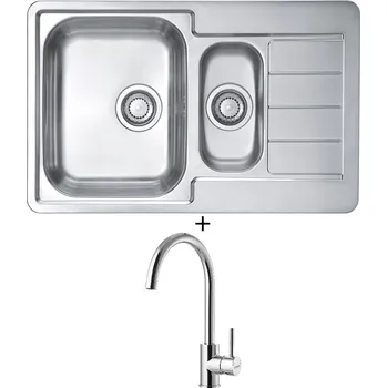 Nerezový dřez Nerezový dřez SET Alveus LINE 70 tkaná struktura + Alveus ROXA chrom