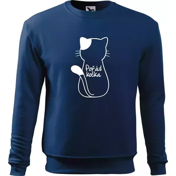 Pánská mikina Pořád kočka - Mikina Essential pánská - 3XL ( Půlnoční modrá )