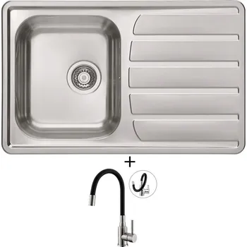 Nerezový dřez Nerezový dřez SET Alveus ZOOM 20 Maxim nerez + Alveus MINTAS nerez/černá