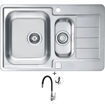 Nerezový dřez Nerezový dřez SET Alveus LINE 70 MAXIM nerez + Alveus MINTAS chrom/černá