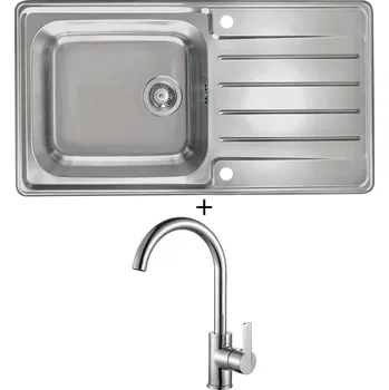 Nerezový dřez Nerezový dřez SET Alveus PRAKTIK 100 nerez + Alveus TONIA chrom