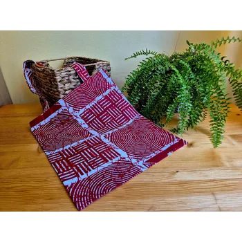 Látková taška_červené letokruhy