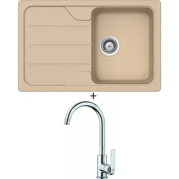 Granitový dřez SET Teka SIMPLA 45 S-TG 1B 1D topaz + Teka IN 915 CR chrom