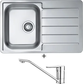 Nerezový dřez Nerezový dřez SET Alveus LINE 80 tkaná struktura + Deante CORIO BFC 060M chrom