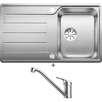 Nerezový dřez Nerezový dřez SET Blanco CLASSIMO 45 S-IF nerez kartáčovaný s excentrem PushControl 525330 + Blanco DARAS chrom 517720