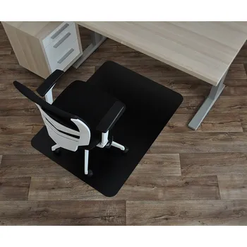 Rohožka Černá ochranná podložka na hladké povrchy a pod židli FLOMA OCMat Profi - délka 120 cm, šířka 90 cm, výška 0,15 cm