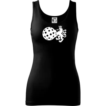 Dámské tričko Český lev florbal - Dámské tílko - XS ( Černá )