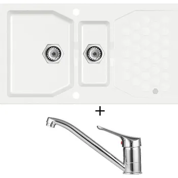 Granitový dřez Granitový dřez SET Alveus SENSUAL 70 white 11 + Alveus RIVIERA X chrom