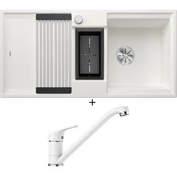 Granitový dřez Granitový dřez SET Blanco ADIRA 6 S bílá s excentrem 527605 + Blanco DARAS bílá 517724