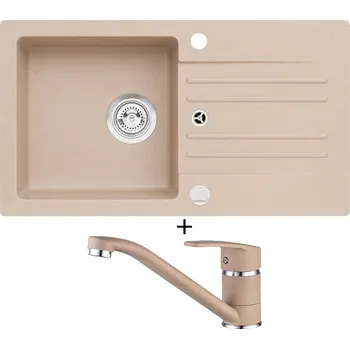Granitový dřez Granitový dřez SET Alveus CORTINA 140 beige 55 + Alveus NINA beige 55