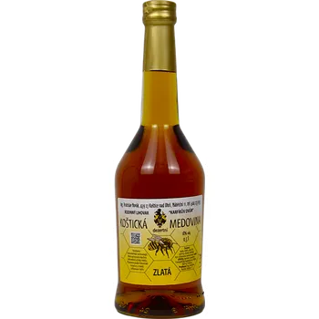 Alkoholický nápoj Medovina zlatá Karfíkův Dvůr 0,5l 18%