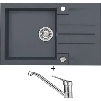 Granitový dřez Granitový dřez SET Alveus ROCK 130 twilight 05 + Alveus RIVIERA X chrom