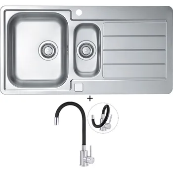 Nerezový dřez Nerezový dřez SET Alveus LINE 10 MAXIM nerez + Deante NEO LUNO BOC B720 nerez