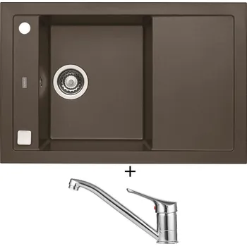 Granitový dřez Granitový dřez SET Alveus FORMIC 30 chocolate 03 + Alveus RIVIERA X chrom