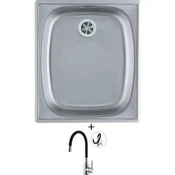 Nerezový dřez Nerezový dřez SET Alveus BASIC 10 nerez + Alveus MINTAS chrom/černá