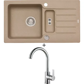 Granitový dřez Granitový dřez SET Alveus NIAGARA 70 beige 55 + Alveus TONIA chrom