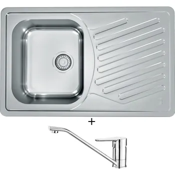 Nerezový dřez Nerezový dřez SET Alveus ELEGANT 30 tkaná struktura + Deante CORIO BFC 060M chrom