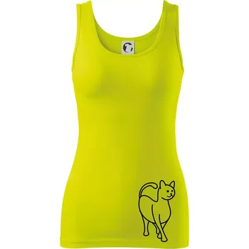 Ladná kočka - Dámské tílko - XS ( Limetková )