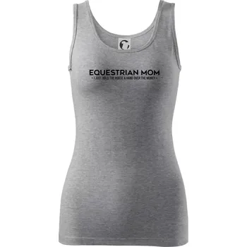 Dámské tričko Equestrian mom - Dámské tílko - XL ( Tmavě šedý melír )