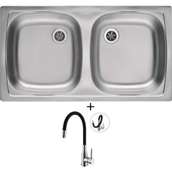 Nerezový dřez Nerezový dřez SET Alveus BASIC 160 1 1/2 nerez + Alveus MINTAS chrom/černá