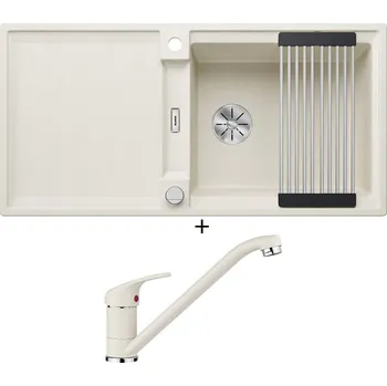 Granitový dřez Granitový dřez SET Blanco ADIRA XL 6 S bílá soft s excentrem 527622 + Blanco DARAS bílá soft 526935