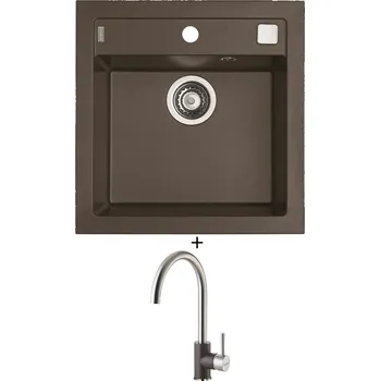 Granitový dřez Granitový dřez SET Alveus FORMIC 20 chocolate 03 + Alveus ELZA chocolate 03
