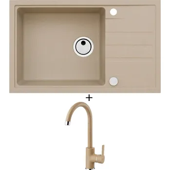 Granitový dřez Granitový dřez SET Alveus INTERMEZZO 130 beige 55 + Alveus TONIA beige 55