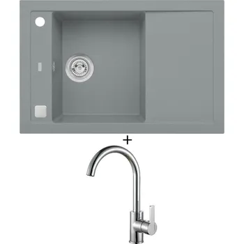 Granitový dřez Granitový dřez SET Alveus FORMIC 30 beton 81 + Alveus TONIA chrom