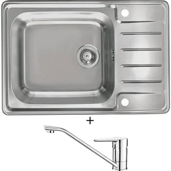 Nerezový dřez Nerezový dřez SET Alveus PRAKTIK 120 nerez + Deante CORIO BFC 060M chrom