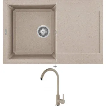 Granitový dřez Granitový dřez SET Elleci EASY 300 G51 avena + Elleci C01 CADDY G51 avena