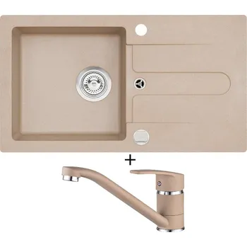 Granitový dřez Granitový dřez SET Alveus CORTINA 110 beige 55 + Alveus NINA beige 55