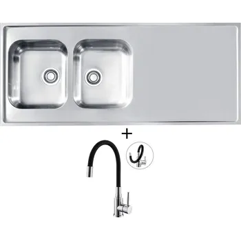 Nerezový dřez Nerezový dřez SET Alveus CLASSIC PRO 110 nerez + Alveus MINTAS chrom/černá