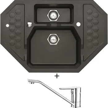 Granitový dřez Granitový dřez SET Alveus SENSUAL 60 twilight 05 + Deante CORIO BFC 060M chrom